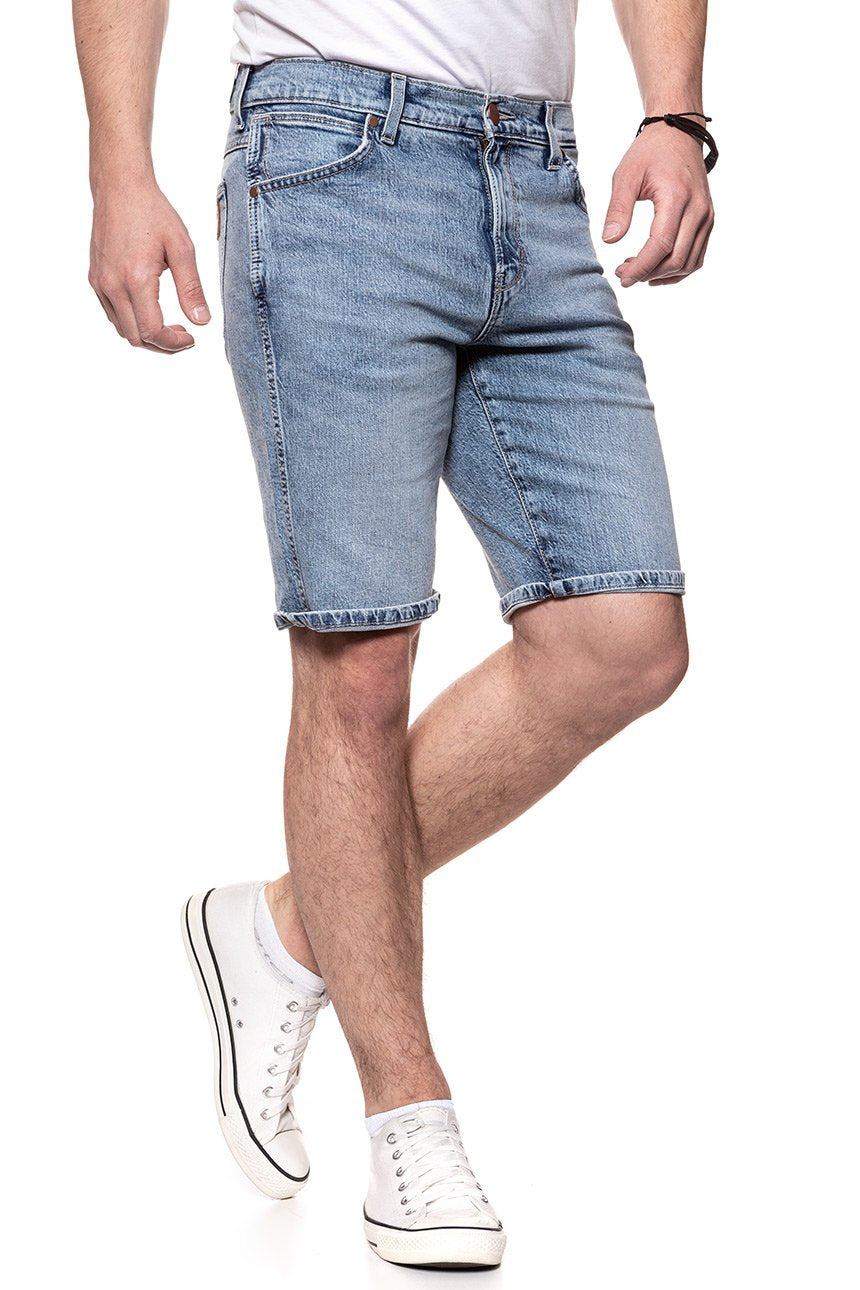 SPODENKI MĘSKIE WRANGLER DENIM SHORT  LIGHT MARBLE W14CRE19J