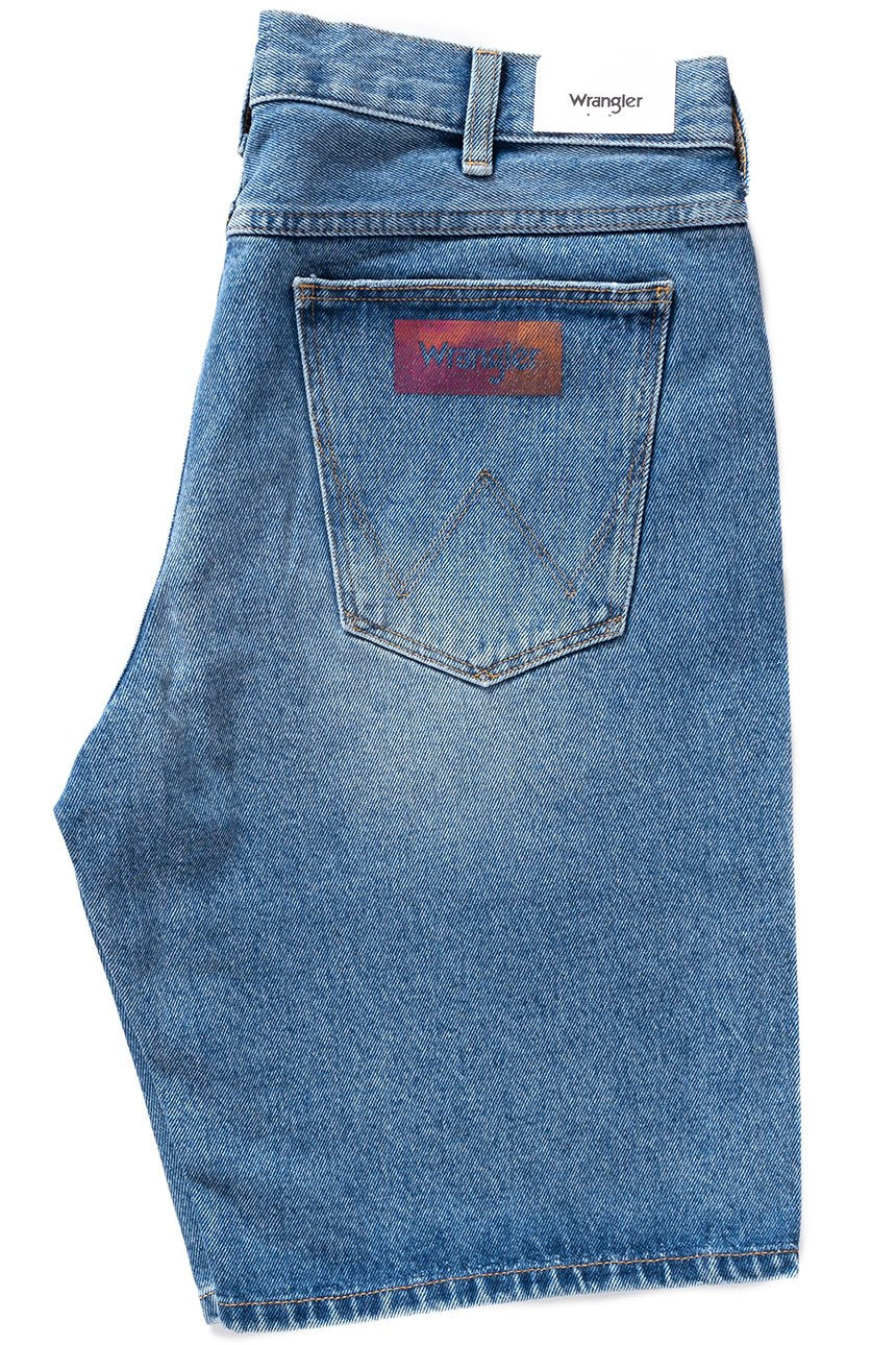 SPODENKI MĘSKIE WRANGLER DENIM SHORT KABEL BLUE W14CER19K