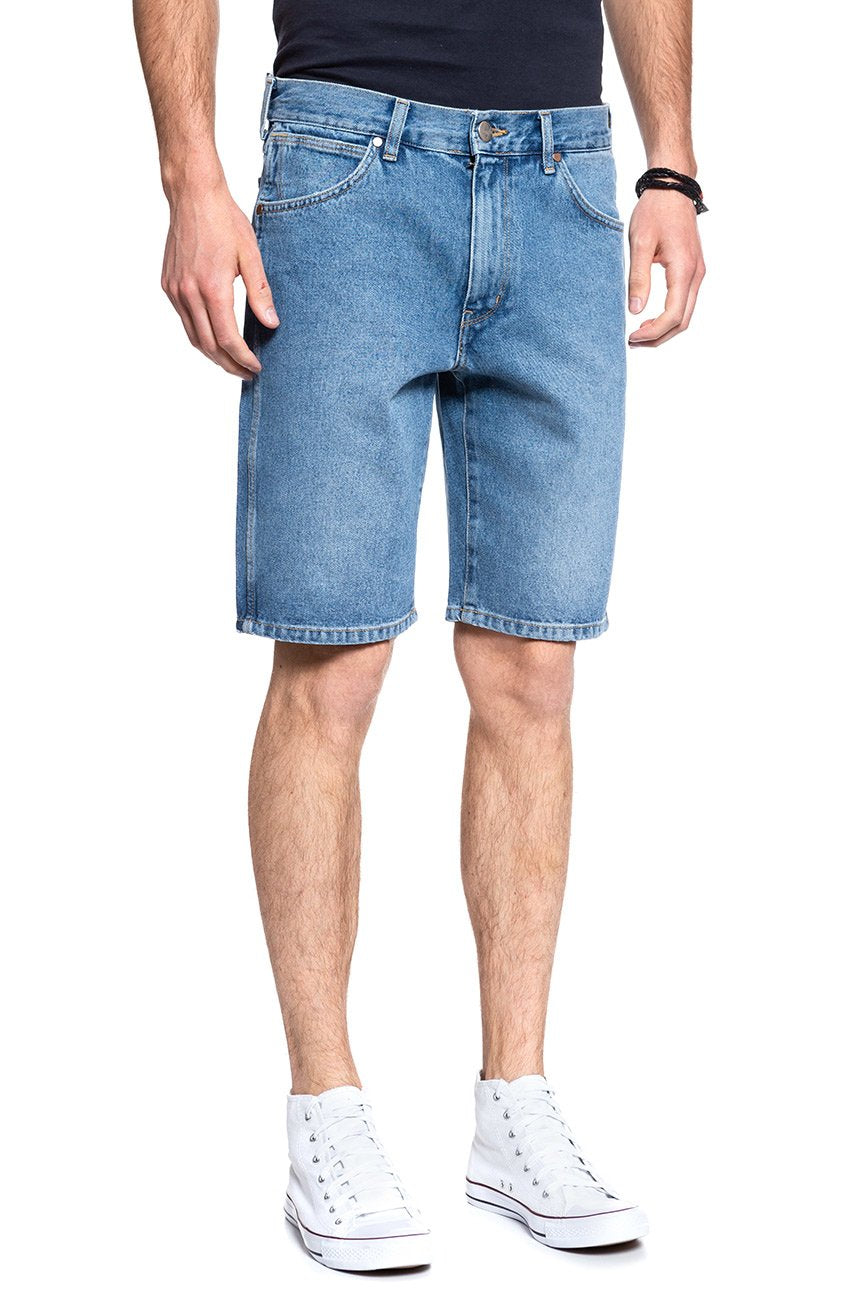 SPODENKI MĘSKIE WRANGLER DENIM SHORT KABEL BLUE W14CER19K