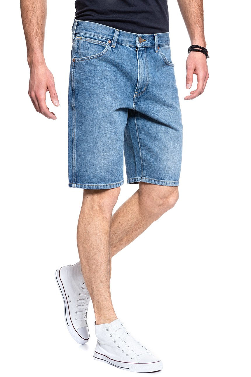 SPODENKI MĘSKIE WRANGLER DENIM SHORT KABEL BLUE W14CER19K