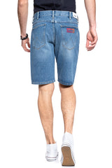 SPODENKI MĘSKIE WRANGLER DENIM SHORT KABEL BLUE W14CER19K