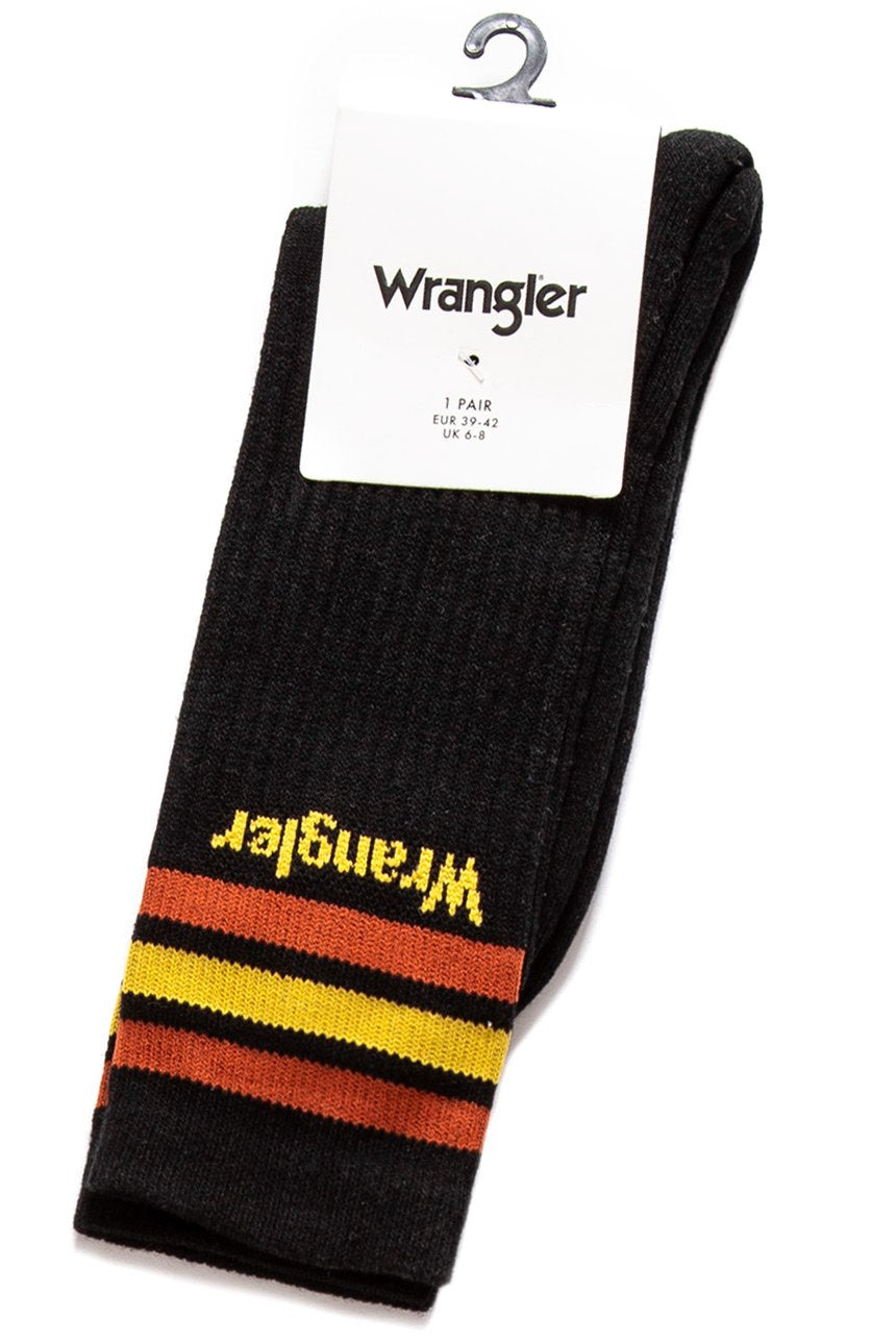 WRANGLER 25 PACKS HIGH SOCKS BLACK W0Z78UT01