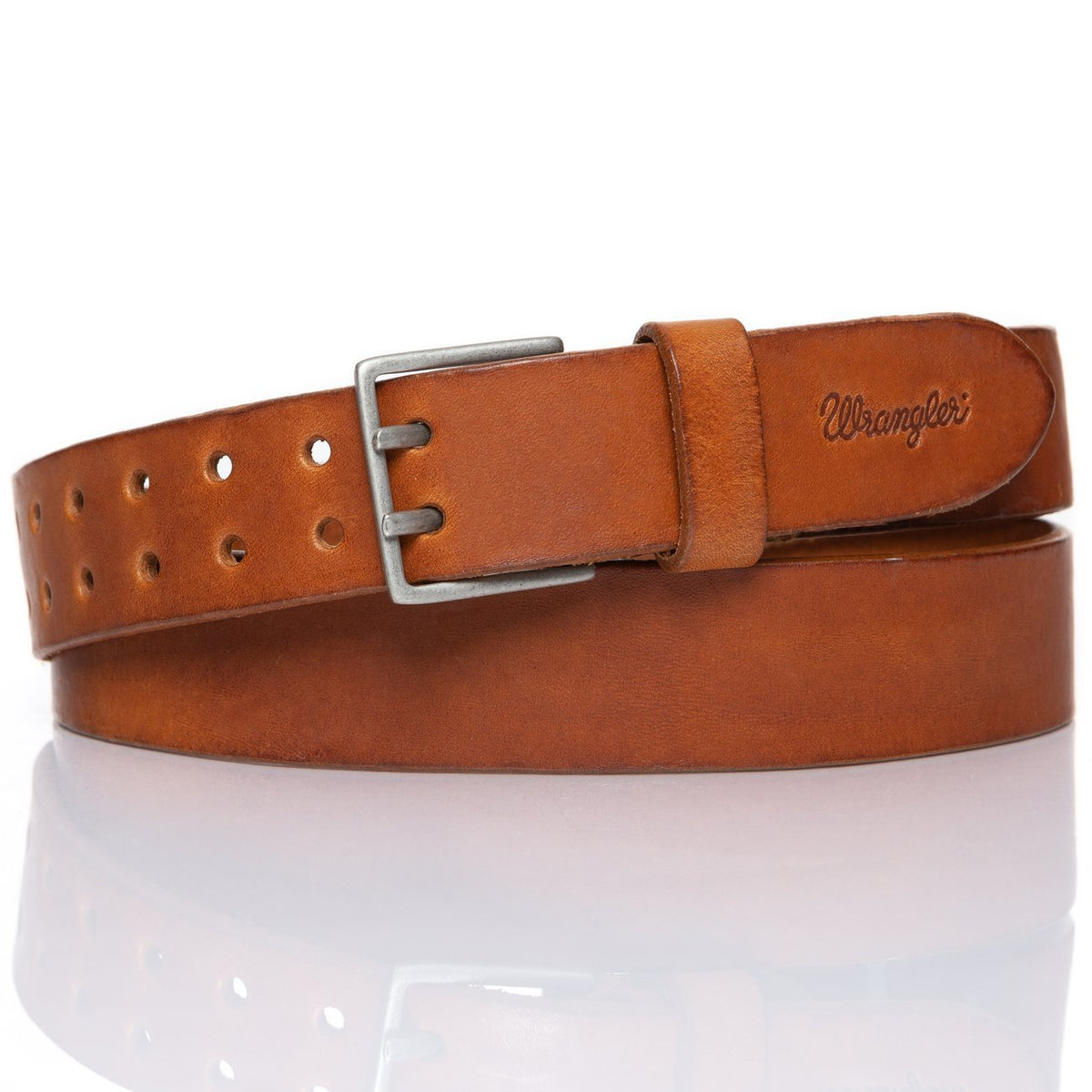 DAMSKI PASEK WRANGLER MILITARY BELT COGNAC W0B74U181