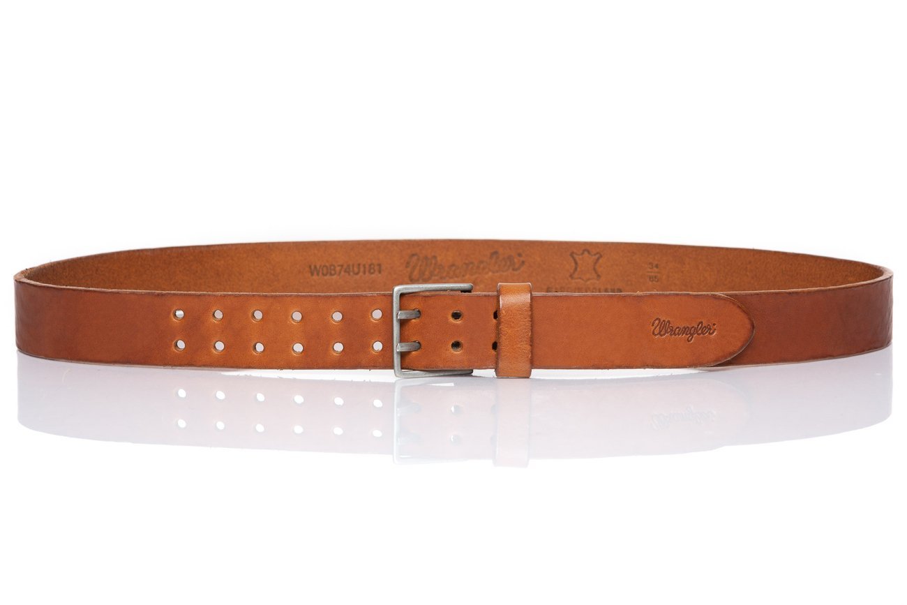 DAMSKI PASEK WRANGLER MILITARY BELT COGNAC W0B74U181