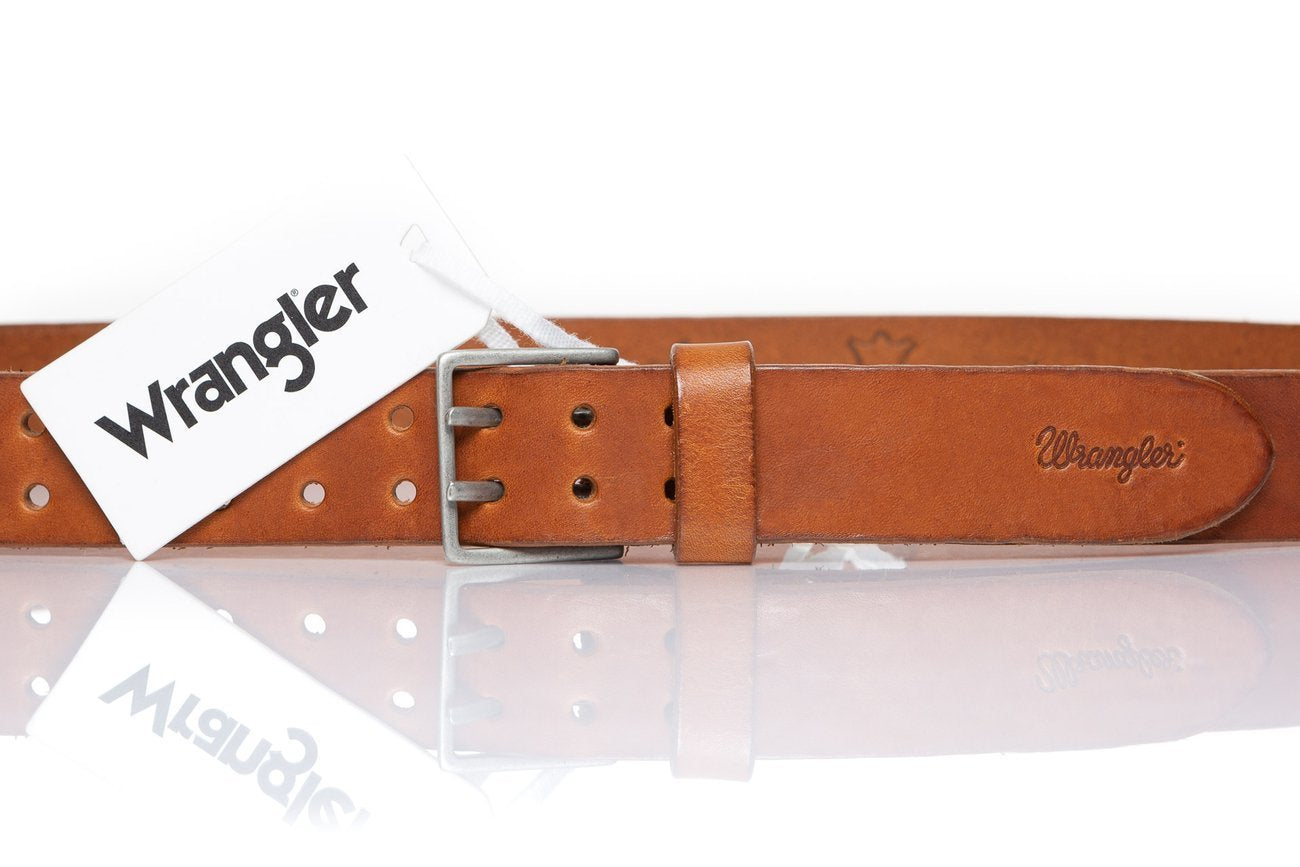 DAMSKI PASEK WRANGLER MILITARY BELT COGNAC W0B74U181