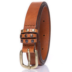 DAMSKI PASEK WRANGLER TRILOOP BELT COGNAC W0B72U181