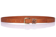 DAMSKI PASEK WRANGLER TRILOOP BELT COGNAC W0B72U181