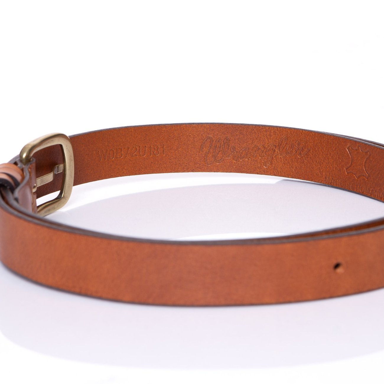 DAMSKI PASEK WRANGLER TRILOOP BELT COGNAC W0B72U181