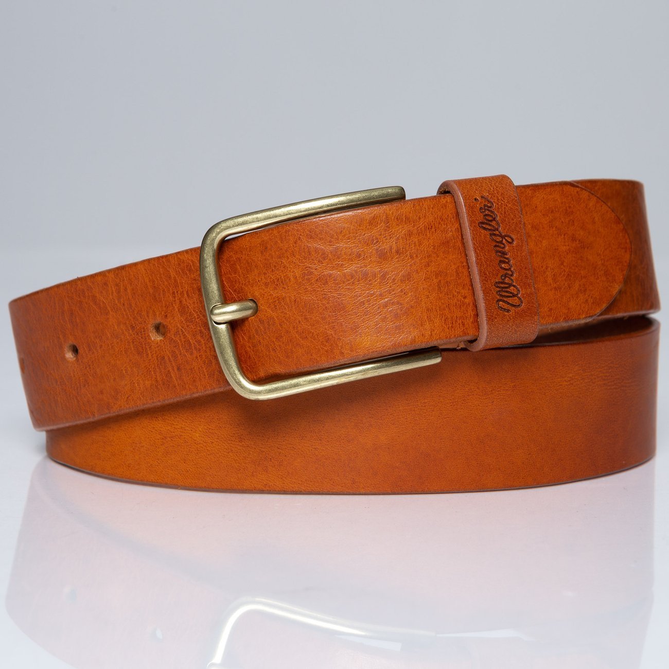 PASEK WRANGLER REFINE BELT COGNAC W0B65U181