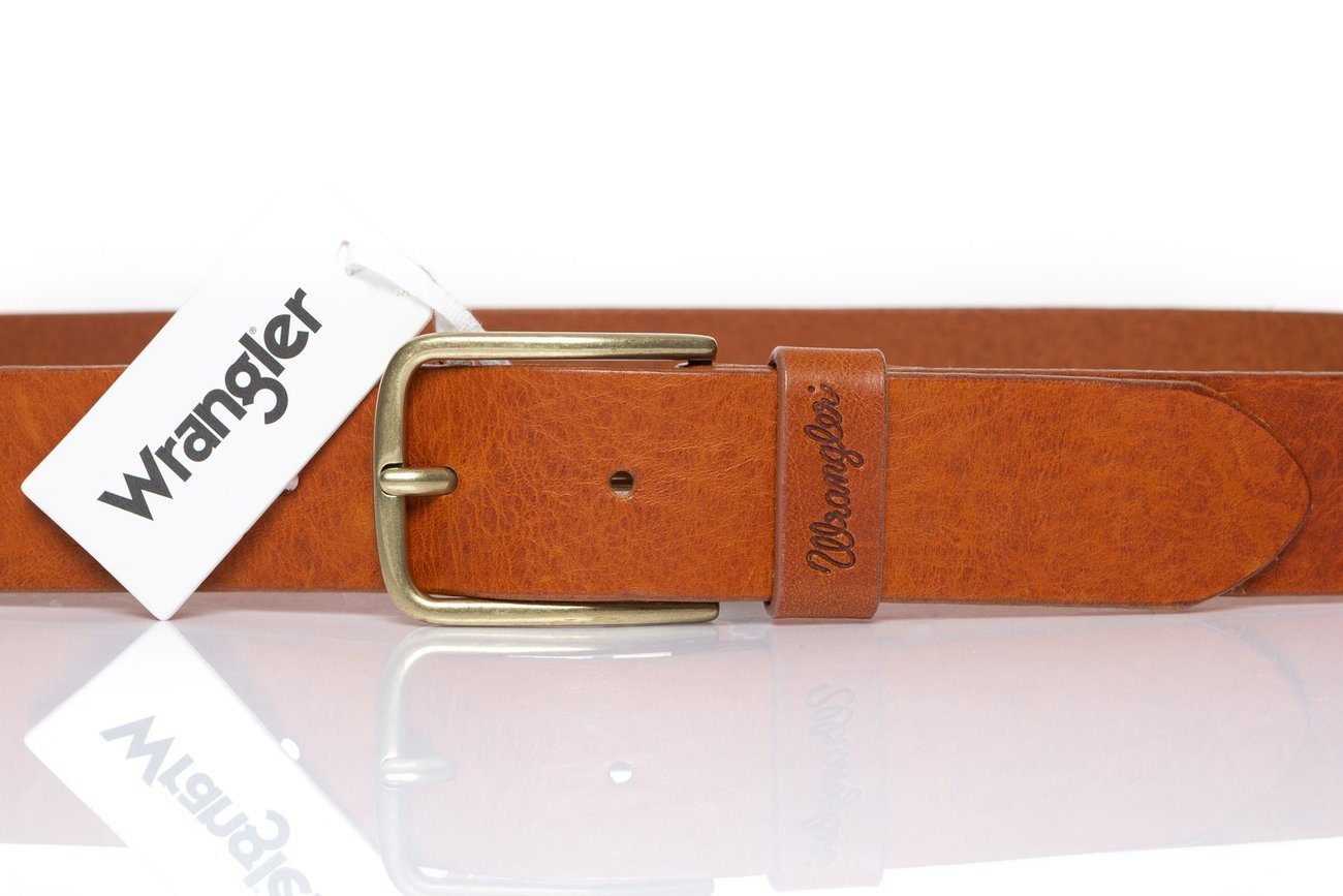 PASEK WRANGLER REFINE BELT COGNAC W0B65U181