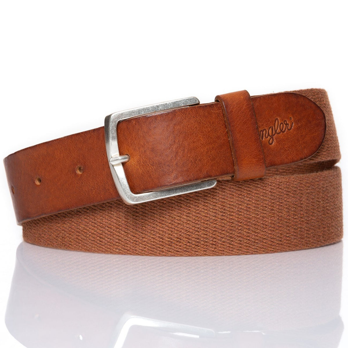 PASEK WRANGLER CANVAS BELT RUST W0B338994