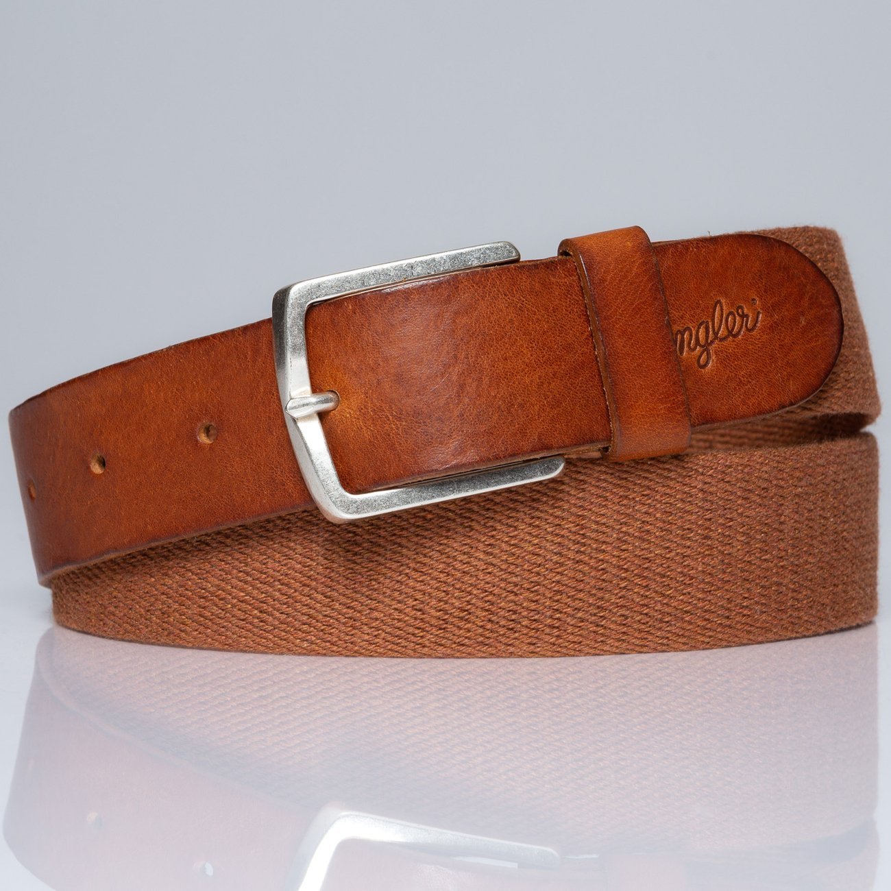 PASEK WRANGLER CANVAS BELT RUST W0B338994