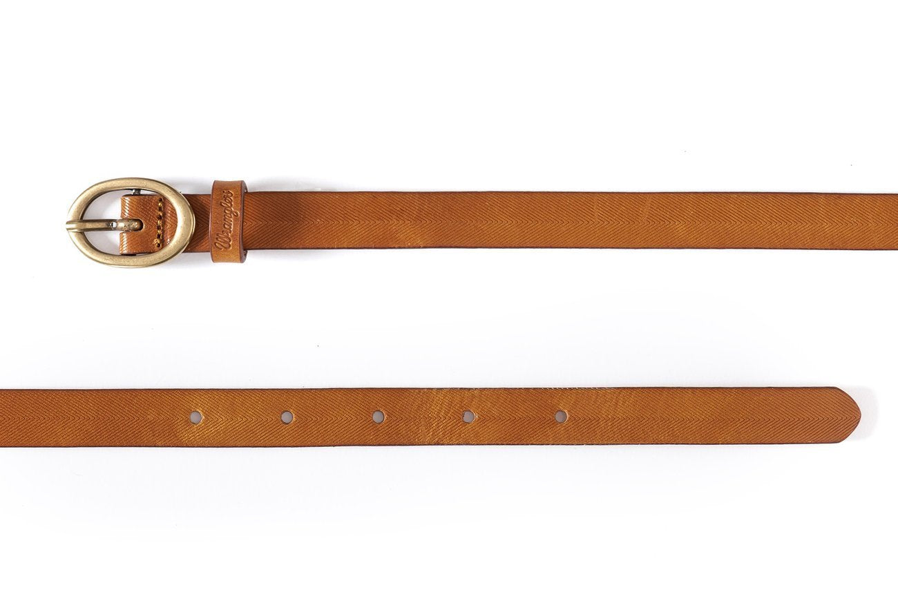 DAMSKI PASEK WRANGLER LINES BELT COGNAC W0B24U181