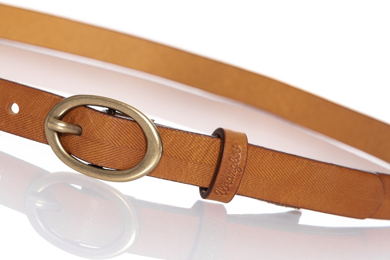 DAMSKI PASEK WRANGLER LINES BELT COGNAC W0B24U181