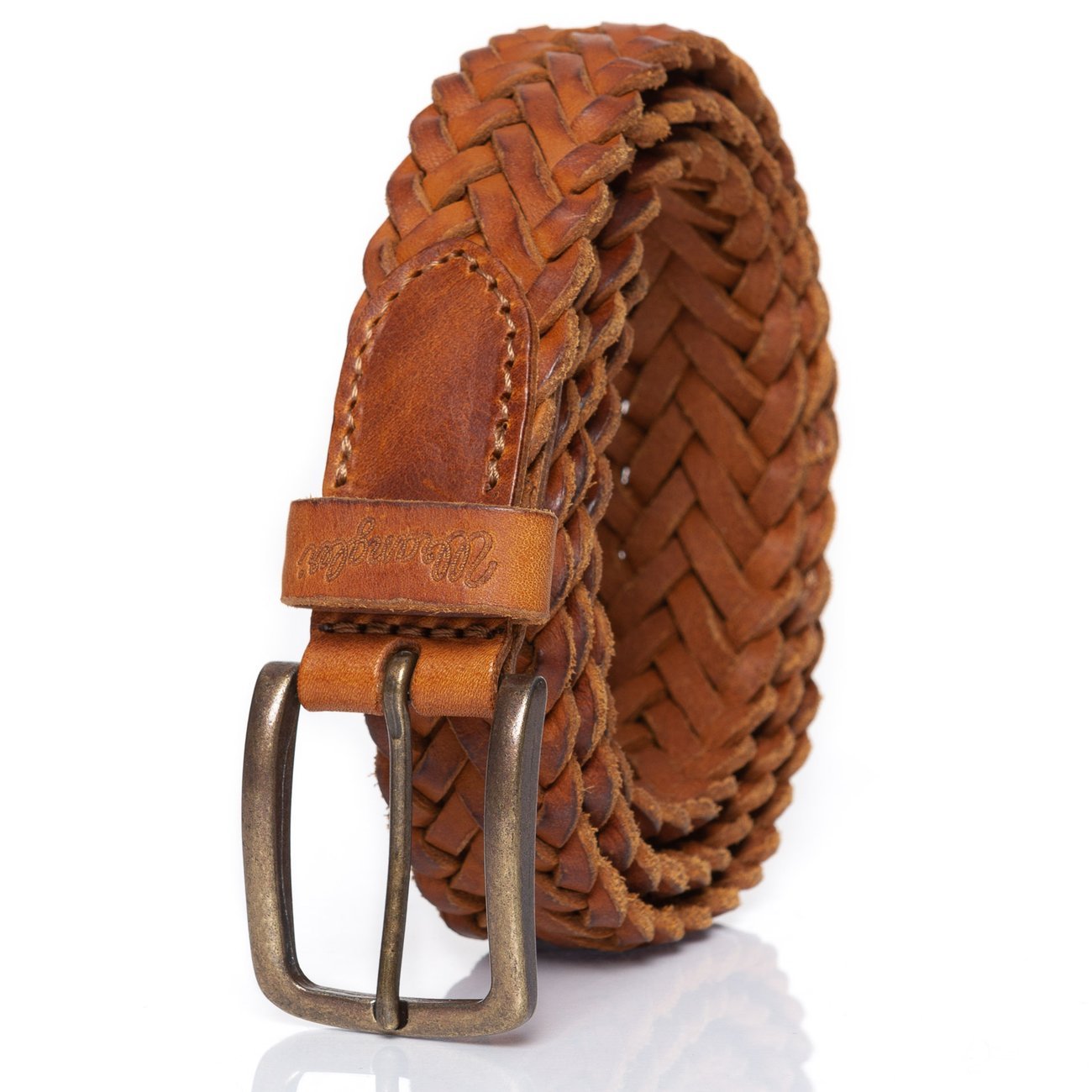 DAMSKI PASEK WRANGLER MULTI BRAID COGNAC W0B05U181