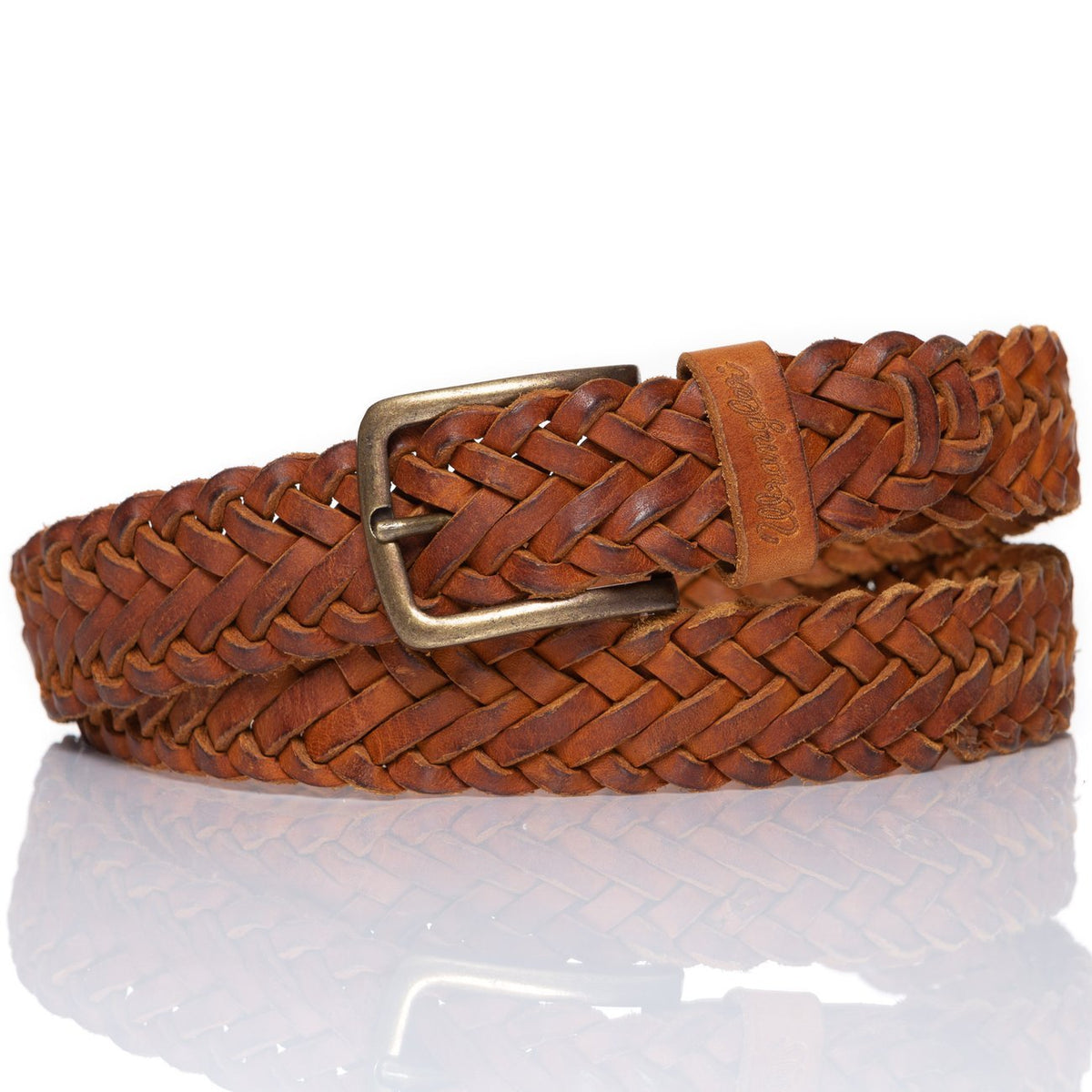 DAMSKI PASEK WRANGLER MULTI BRAID COGNAC W0B05U181