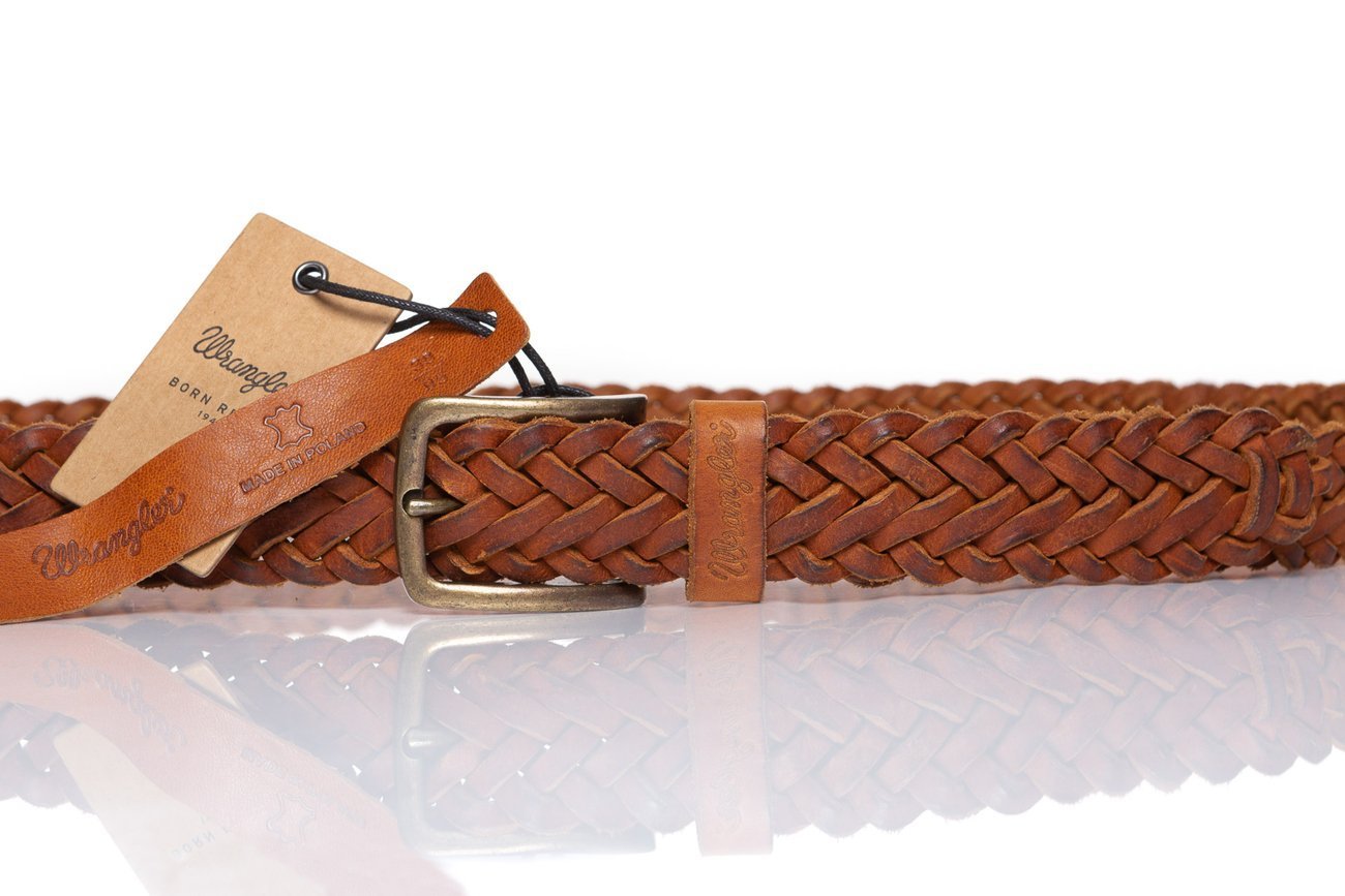 DAMSKI PASEK WRANGLER MULTI BRAID COGNAC W0B05U181