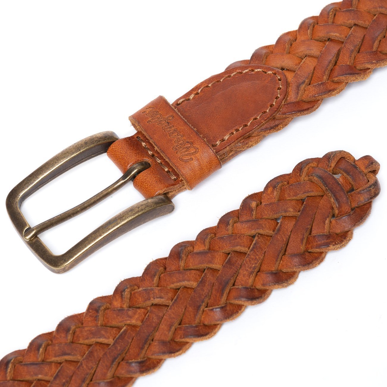 DAMSKI PASEK WRANGLER MULTI BRAID COGNAC W0B05U181