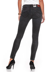 JEANSY DAMSKIE LEE TOXEY BLACK MARBLED L527WLSG