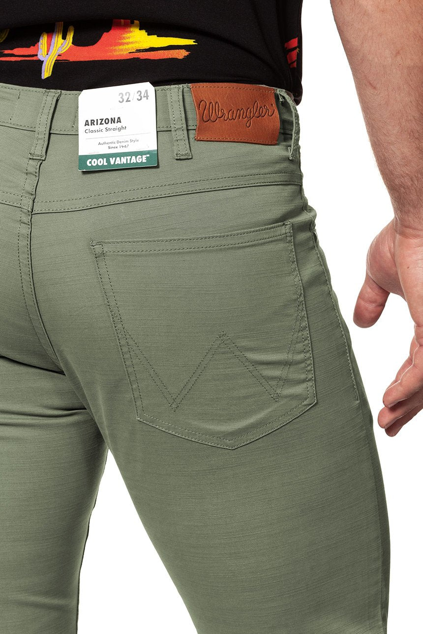 WRANGLER SPODNIE MĘSKIE ARIZONA MOSS GREEN W12OV6330