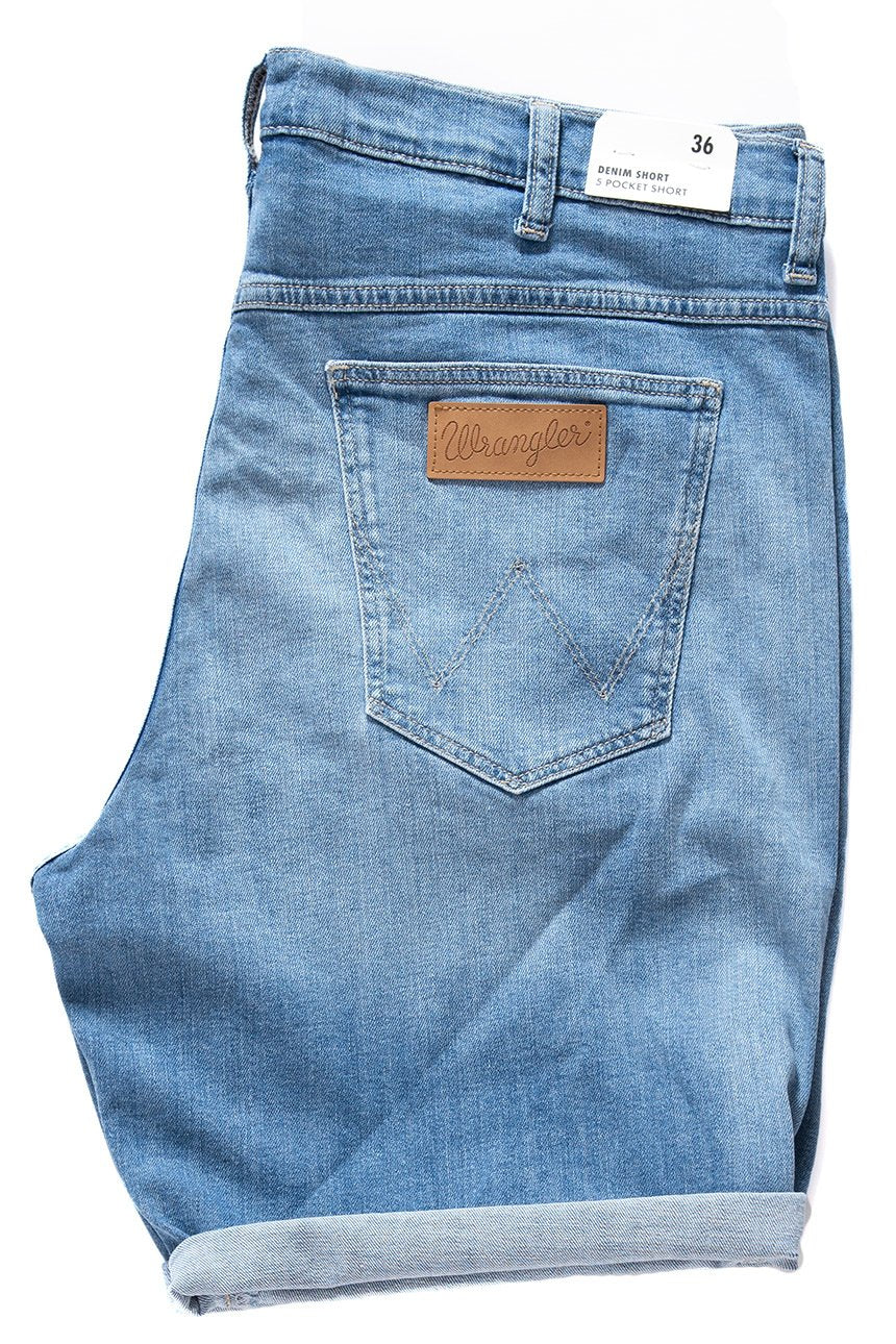 SPODENKI MĘSKIE WRANGLER 5 POCKET SHORT SKY HI W14CQA20L      $