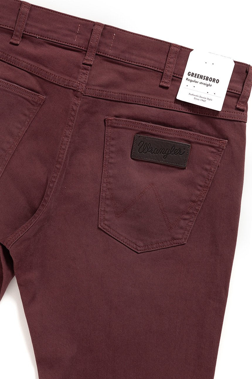 WRANGLER SPODNIE MĘSKIE GREENSBORO RED MAHOGANY W15QTJ17M      $