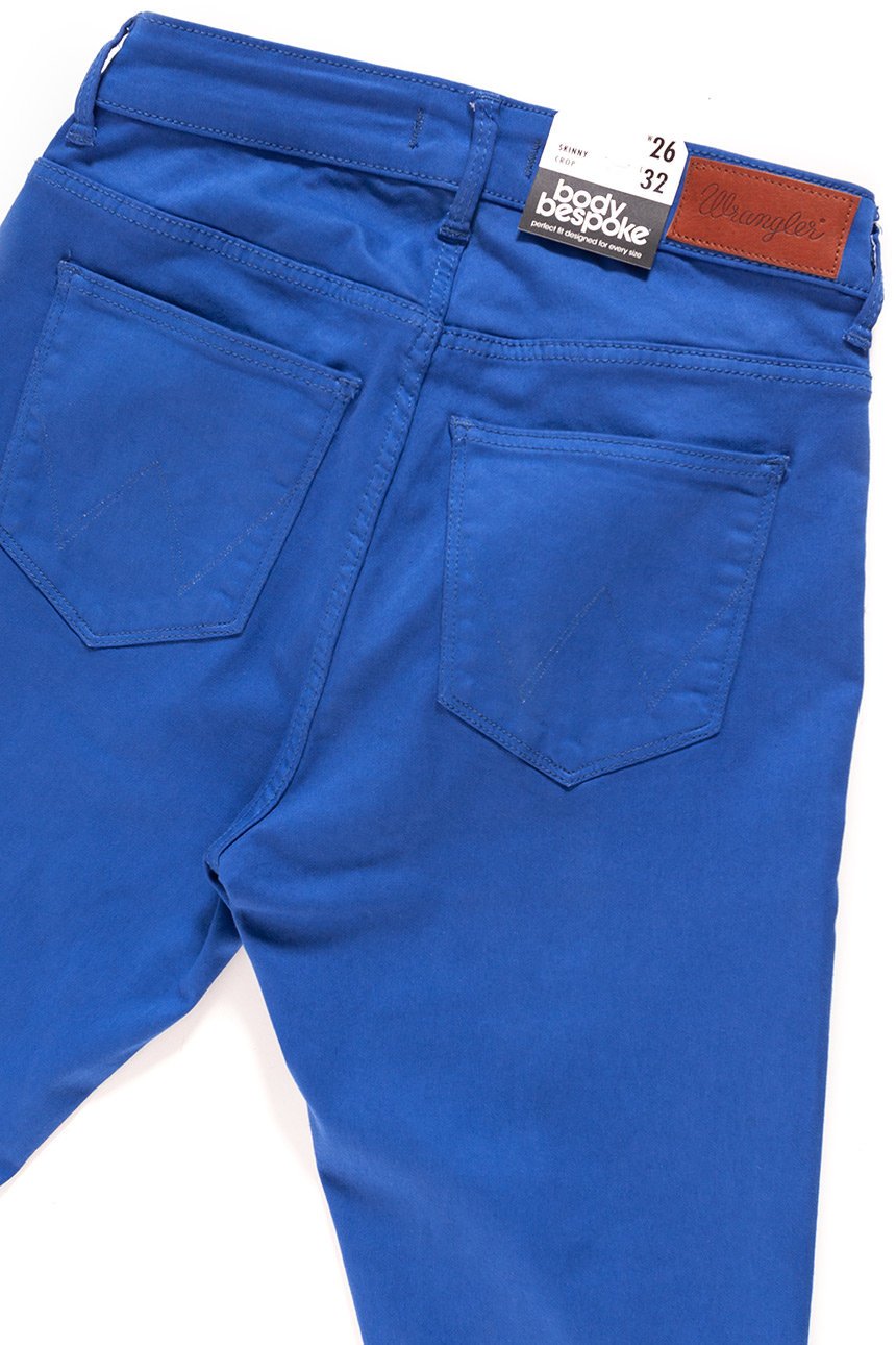 SPODNIE WRANGLER DAMSKIE SKINNY CROP TURKISH SEA W28MHL291