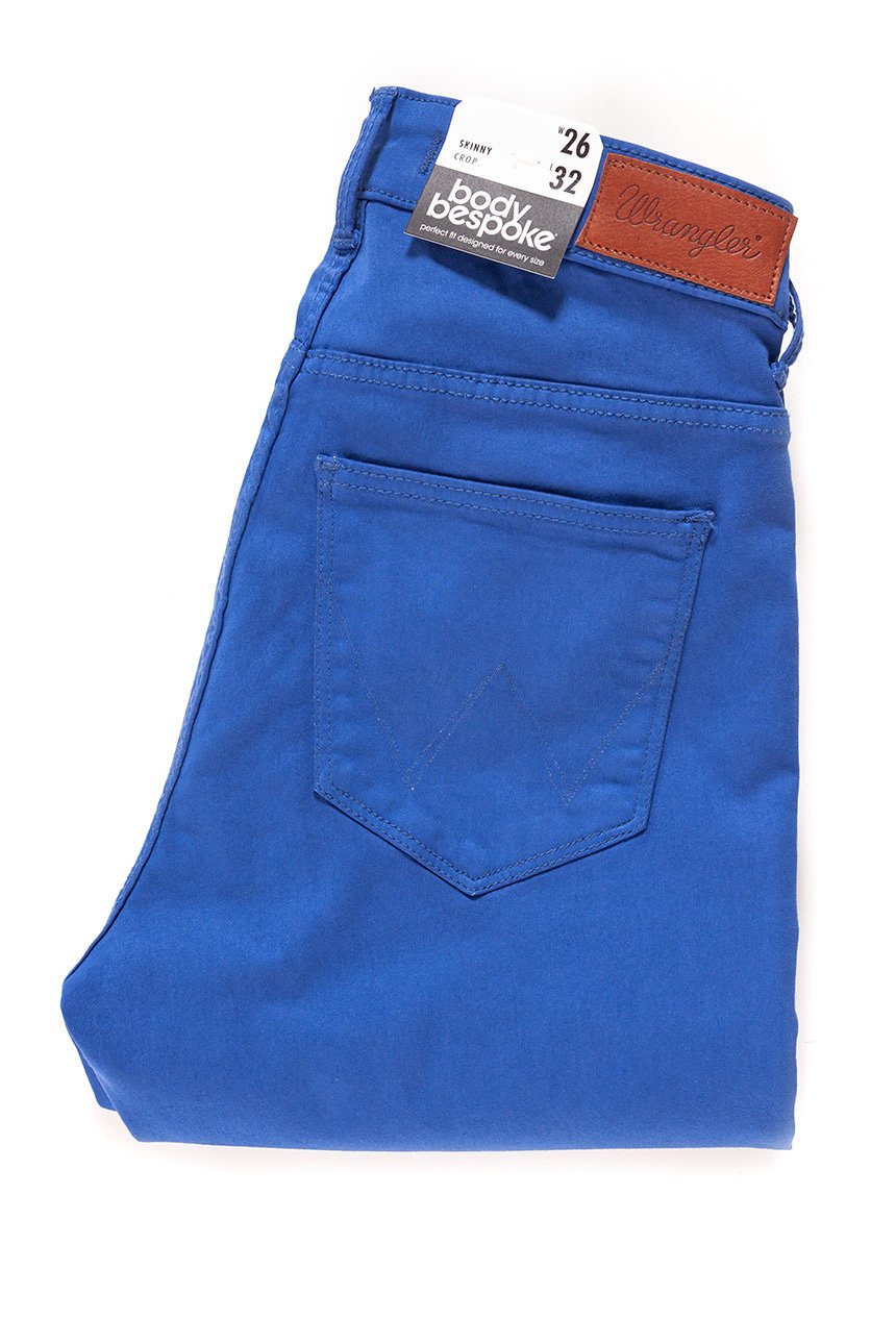 SPODNIE WRANGLER DAMSKIE SKINNY CROP TURKISH SEA W28MHL291