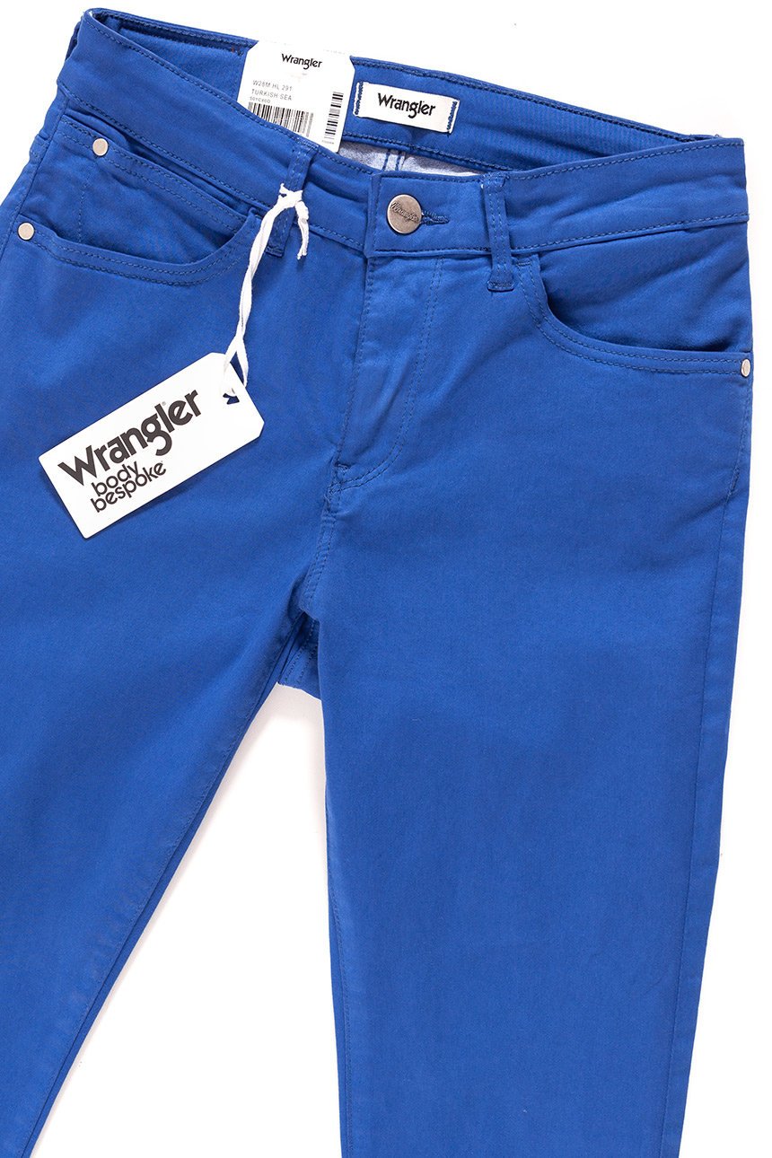 SPODNIE WRANGLER DAMSKIE SKINNY CROP TURKISH SEA W28MHL291