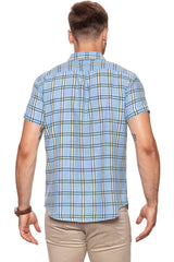 KOSZULA MĘSKA KRÓTKI RĘKAW WRANGLER SS 1PKT SHIRT CERUL W58606EVT