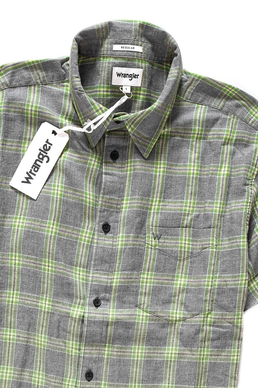 KOSZULA MĘSKA KRÓTKI RĘKAW WRANGLER SS 1PKT JADE GREEN W58606EVV