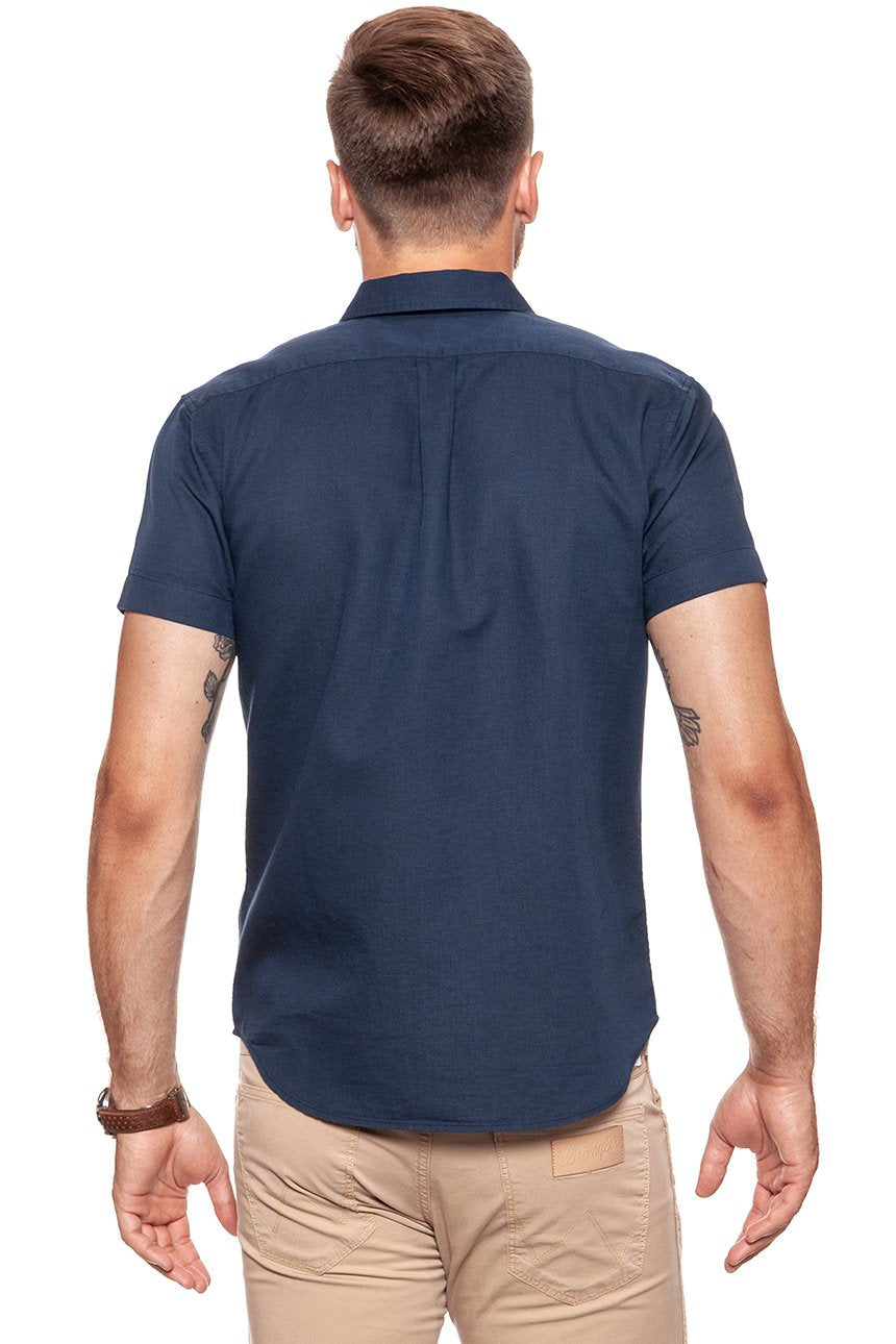 KOSZULA MĘSKA KRÓTKI RĘKAW WRANGLER SS 1 PKT SHIRT NAVY W5860LO35