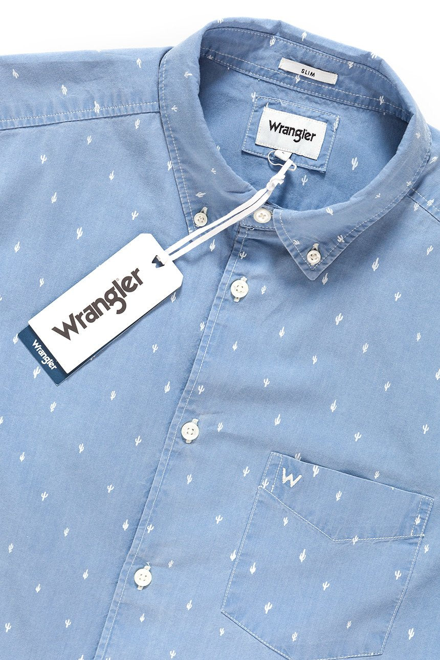 KOSZULA WRANGLER BUTTON DOWN INDIGO W59446G4E