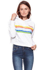 BLUZA WRANGLER DAMSKA CROPPED HOODY WHITE W6073HP12