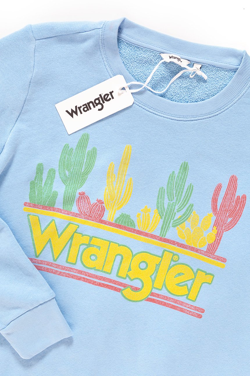 BLUZA WRANGLER DAMSKA SWEATER CERULEAN W6077IEVT