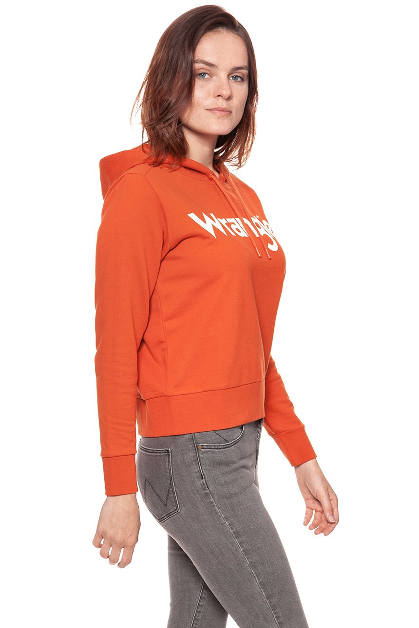 BLUZA WRANGLER LOGO HOODY BURNT OC W6078HP3B      $