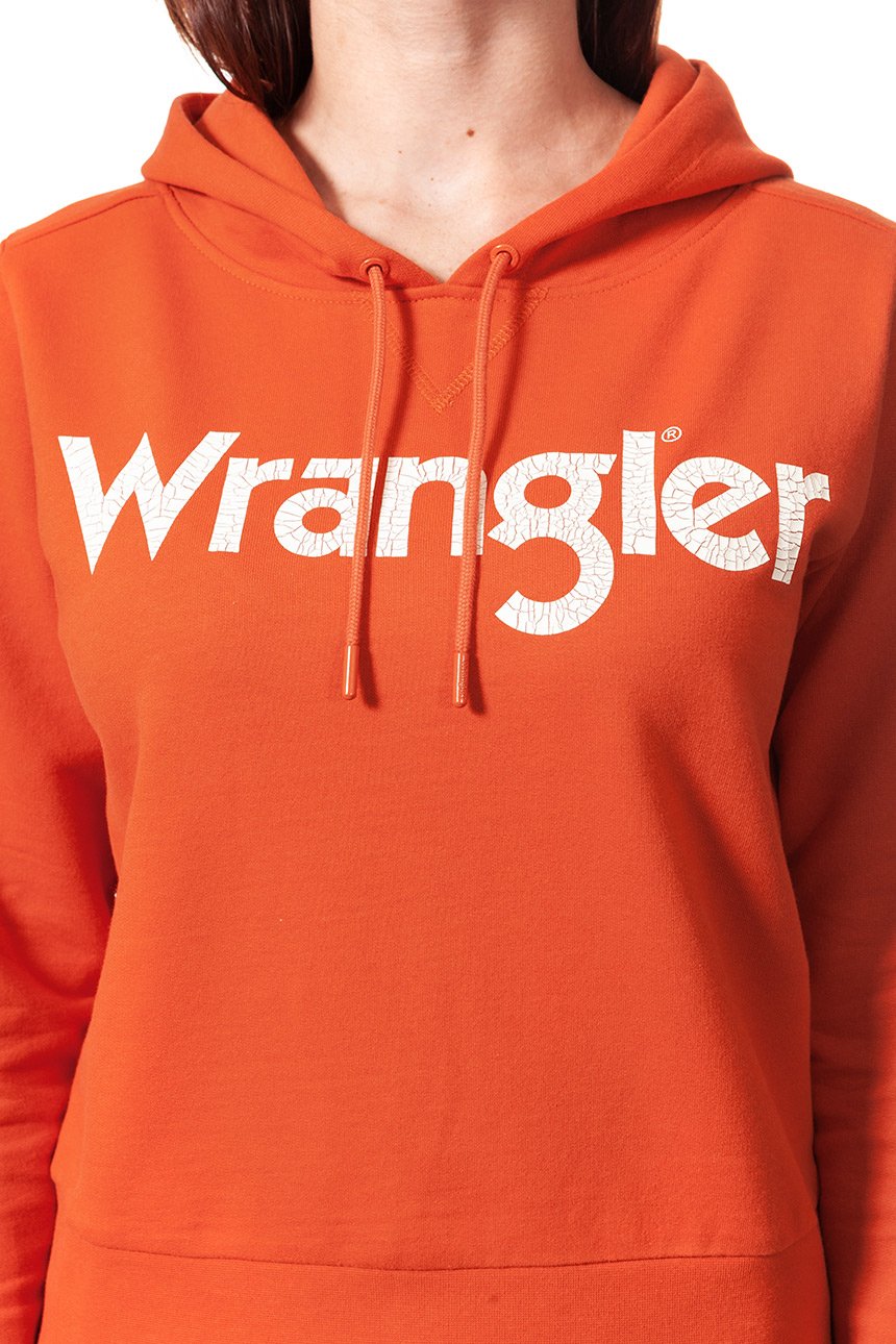 BLUZA WRANGLER LOGO HOODY BURNT OC W6078HP3B      $