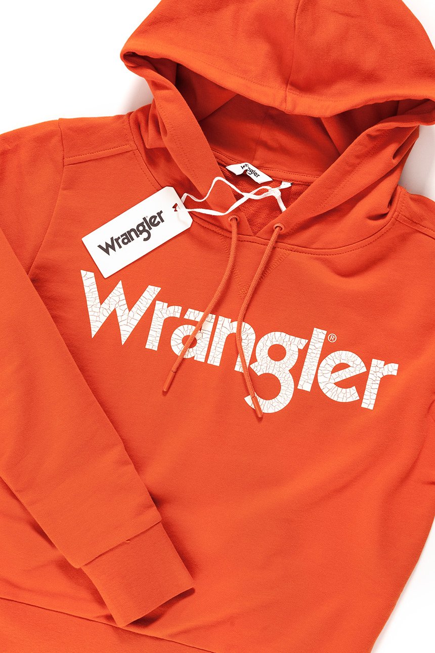 BLUZA WRANGLER LOGO HOODY BURNT OC W6078HP3B      $