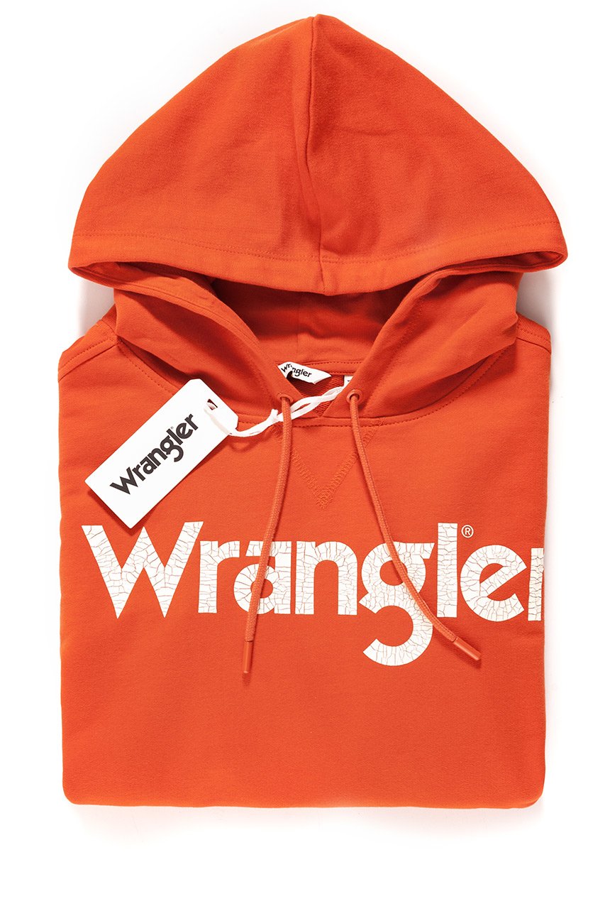 BLUZA WRANGLER LOGO HOODY BURNT OC W6078HP3B      $