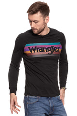 KOSZULKA WRANGLER LS RAGLAN TEE FADED BLACK W7B95FKV6