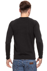 KOSZULKA WRANGLER LS RAGLAN TEE FADED BLACK W7B95FKV6