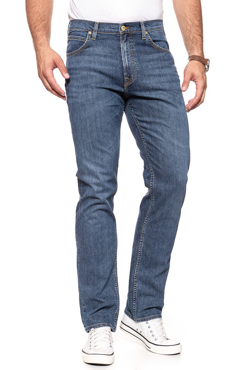 JEANSY MĘSKIE LEE BROOKLYN STRAIGHT MID WASHED L452JJSI