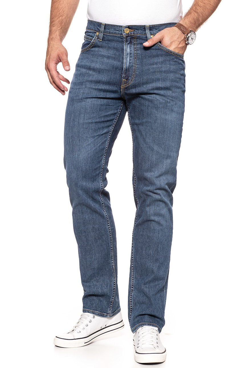 JEANSY MĘSKIE LEE BROOKLYN STRAIGHT MID WASHED L452JJSI