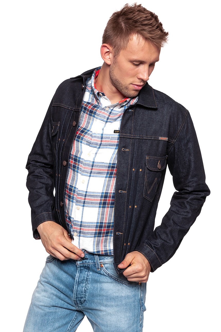 KURTKA JEANSOWA WRANGLER PLEATED JACKET EQULIBRIUM W497W750ES #