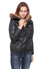 DAMSKA KURTKA ZIMOWA LEE PUFFER JACKET BLACK L56TWS01