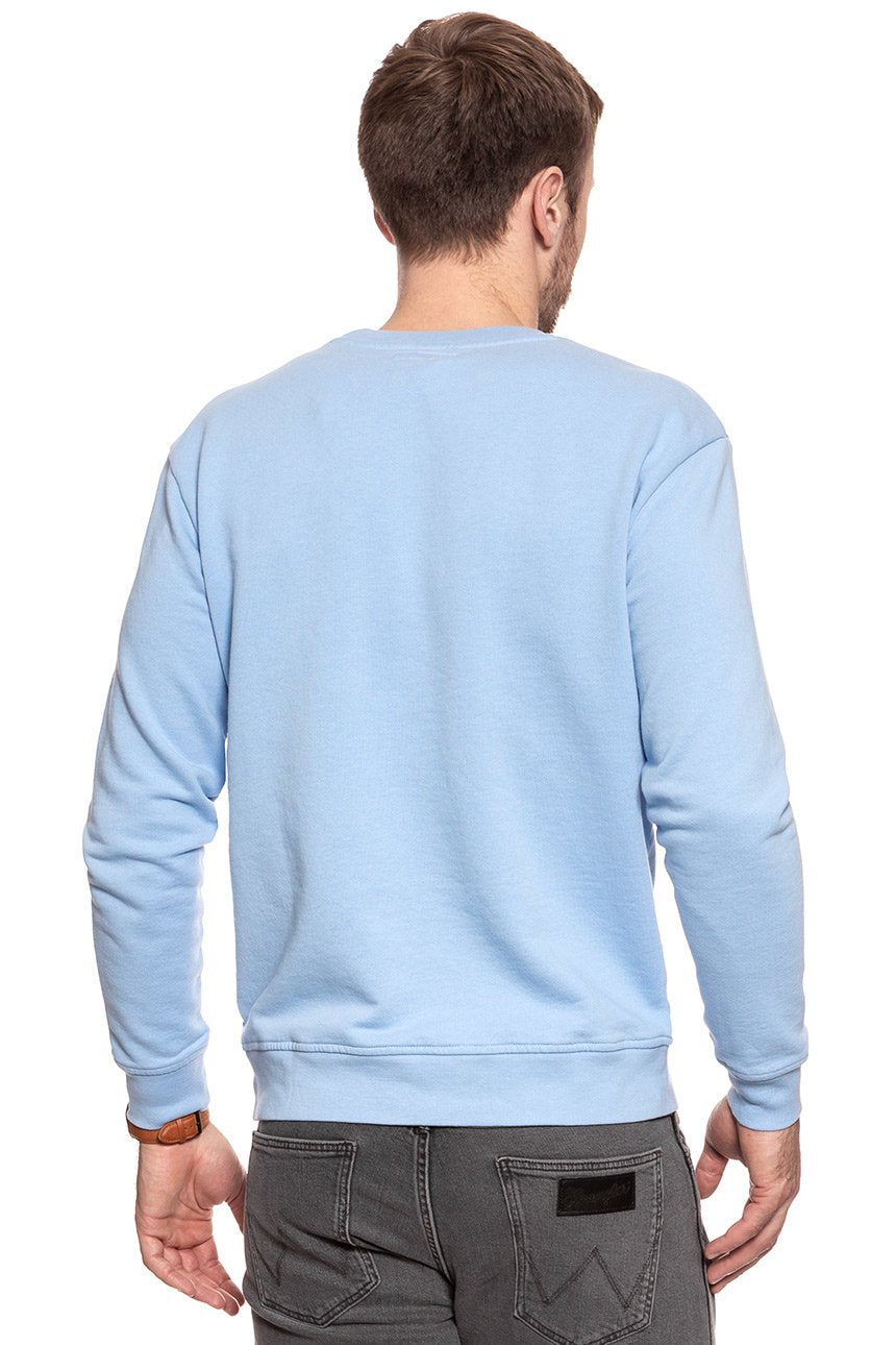 BLUZA MĘSKA LEE BASIC GRAPHIC CREW SKY BLUE L80TJBLM