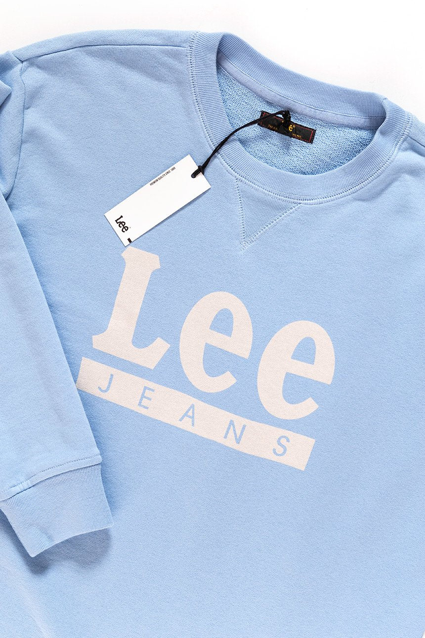 BLUZA MĘSKA LEE BASIC GRAPHIC CREW SKY BLUE L80TJBLM