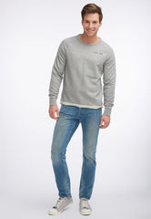 MUSTANG BLUZA EMBROIDERY SWEAT LIGHT GREY MELANGE 1006023 4141