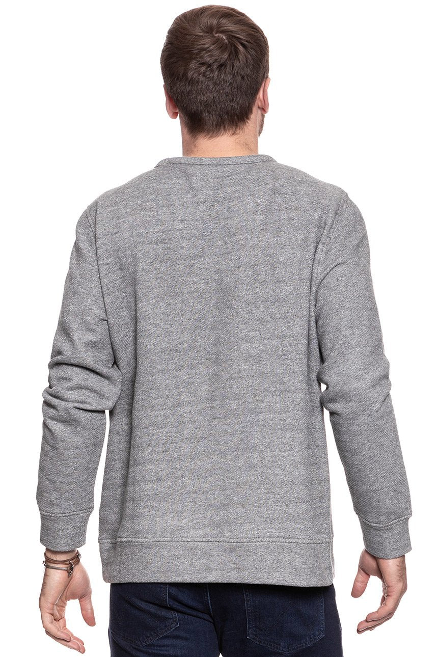 MUSTANG BLUZA TAPE SWEATSHIRT MID GREY MELANGE 1006024 4140