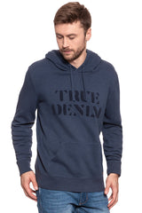 MUSTANG BLUZA Terry Hoodie BLUE NIGHTS 1006030 4085